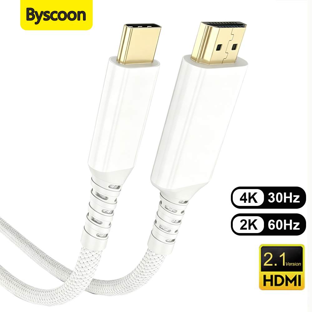 Hdmi Arc Cable - USB C - HDMI Kablo Beyaz