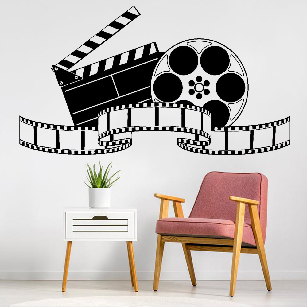 Home Cinema Room Accessories - Filme vinil duvar çıkartması sanatsal sinema