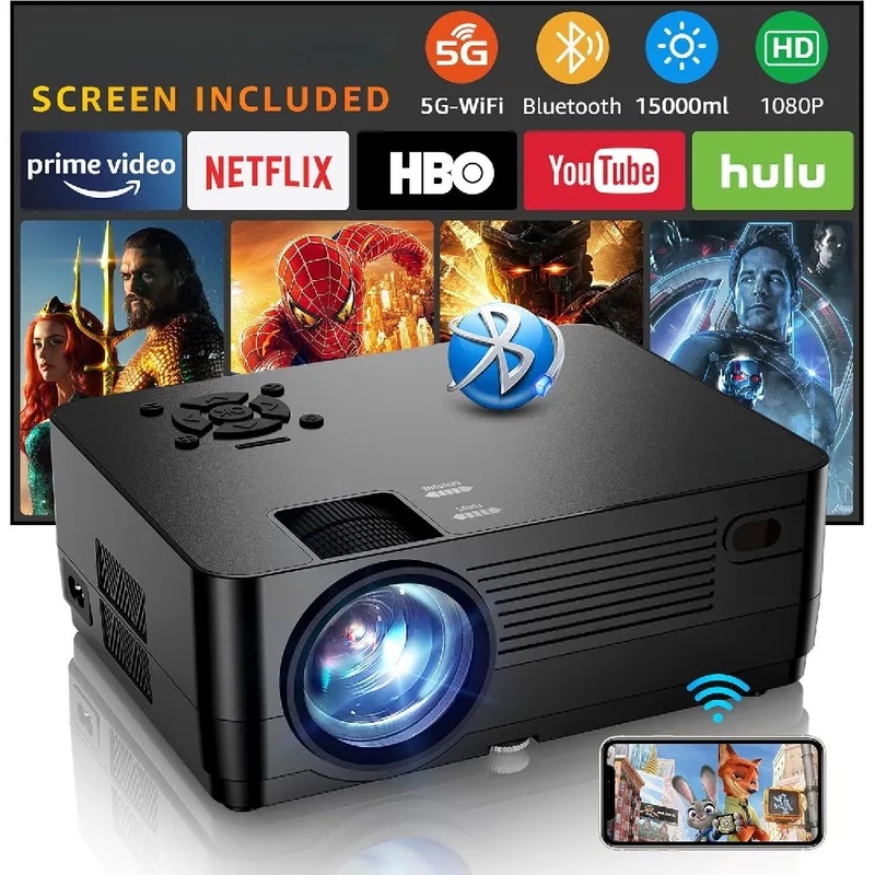 Home Cinema Complet - 5G WiFi Bluetooth Yerel 1080P Ekran