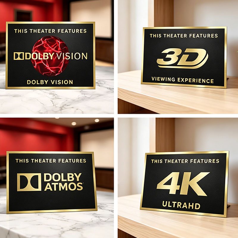 Home Cinema Room Accessories - Vintage Tarzı Ev Sineması Tabelası Retro