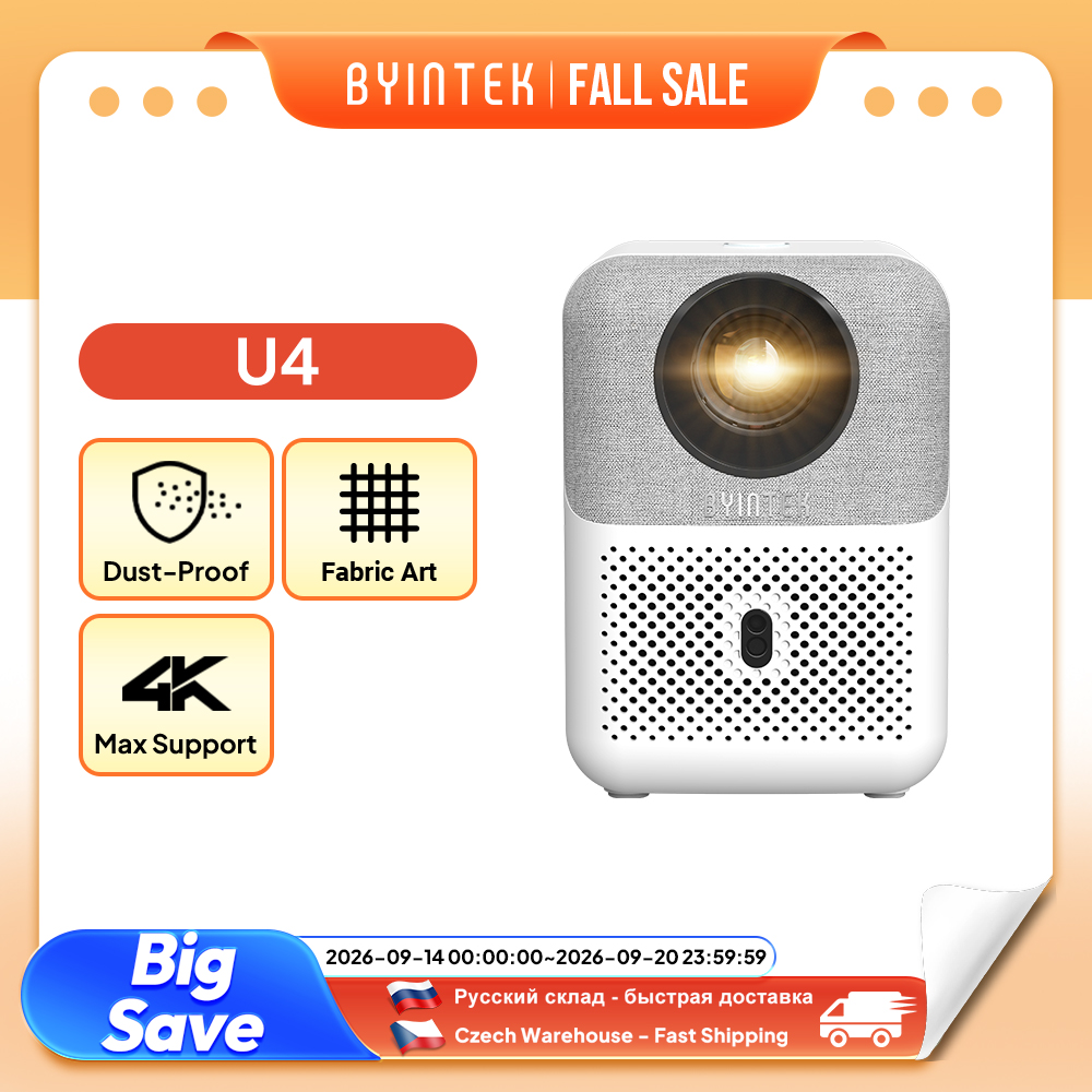 Home Cinema Complet - BYINTEK Full HD Mini Projektör U4
