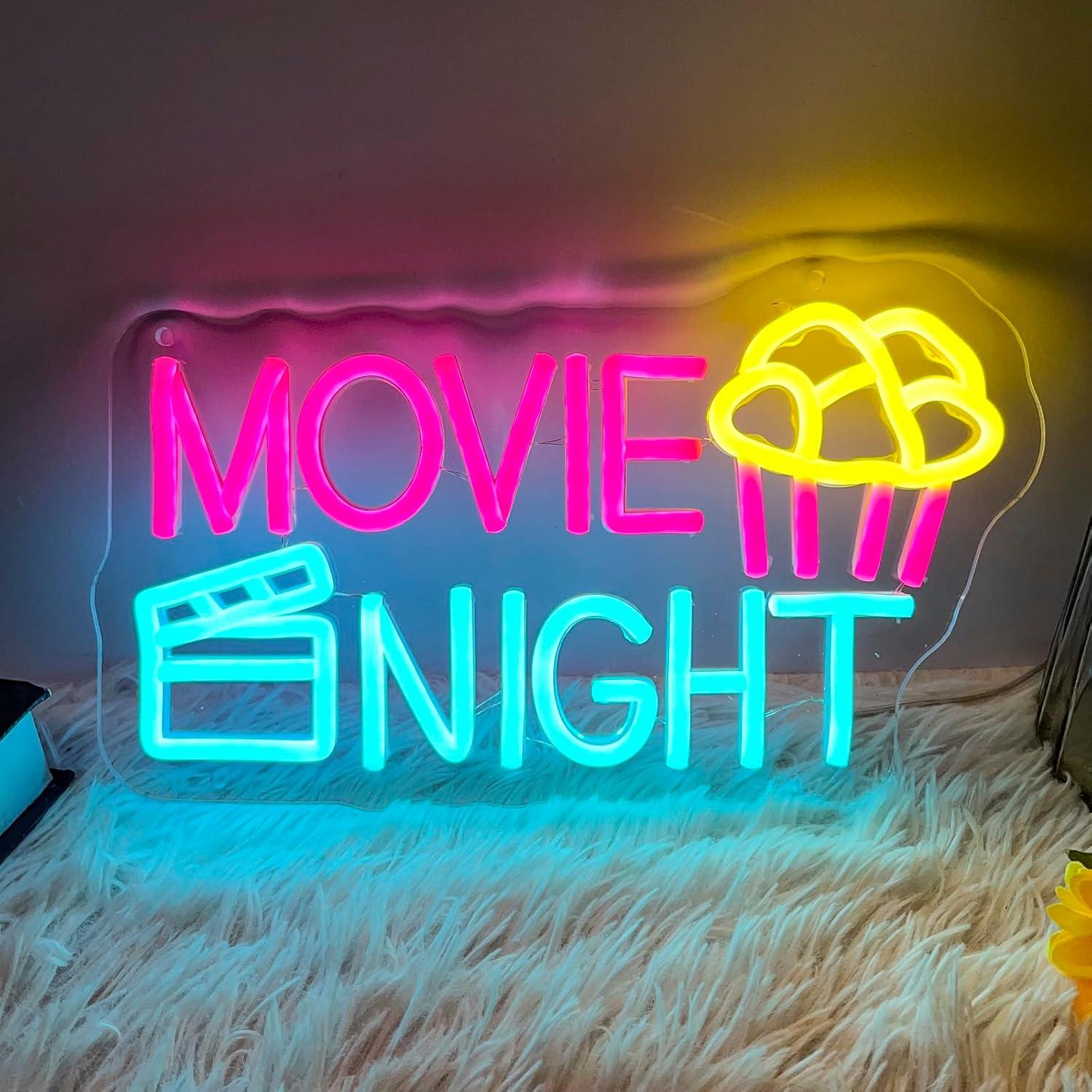 Home Cinema Wall Lights - Filmi İzleme Akşamı Temalı Neon Tabelası,