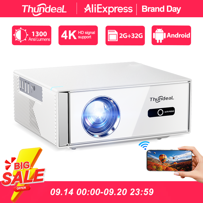 Home Cinema Complet - ThundeaL TD95W Projektör 4K Full HD