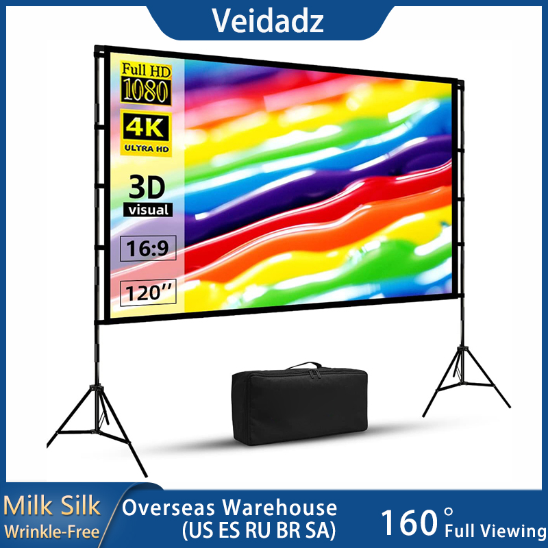 Projector Tripod Stand - VEIDADZ Projektör Ekranı Standlı Yumuşak Beyaz