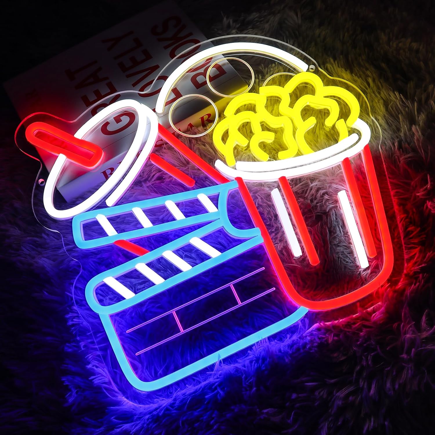 Sinema Neon Tabela Sanatı Duva - Home Cinema Wall Lights incelemesi ve fiyatı