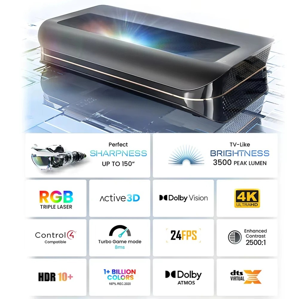 Sinema Akıllı TV Projektör HDR - Home Cinema Laser Projector incelemesi ve fiyatı