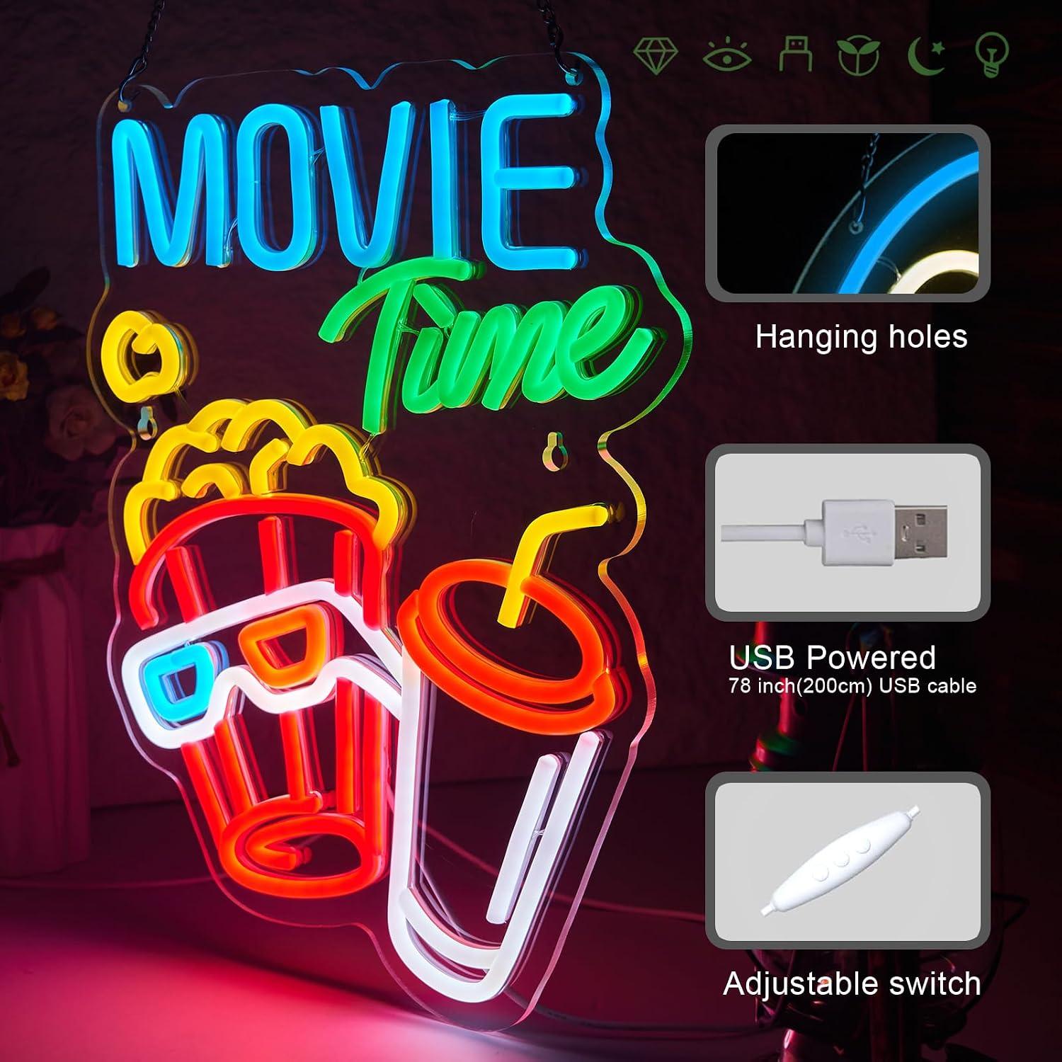 Film Temalı Neon Tabelası, USB - Home Cinema Wall Lights incelemesi ve fiyatı