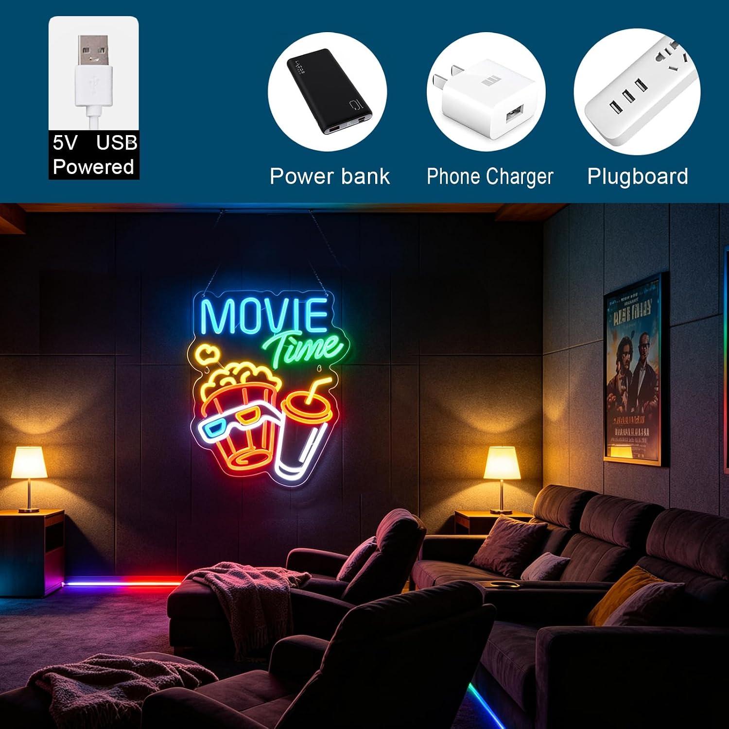 Film Temalı Neon Tabelası, USB - Home Cinema Wall Lights incelemesi ve fiyatı