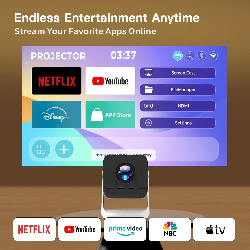 Mini Projektör Wifi6 ve BT5.4, - Video Home Cinema incelemesi ve fiyatı
