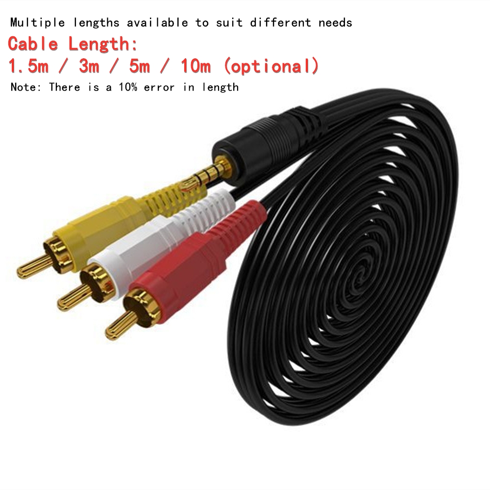 3.5mm 3 RCA Ses Video Kablosu  - Video Home Cinema incelemesi ve fiyatı
