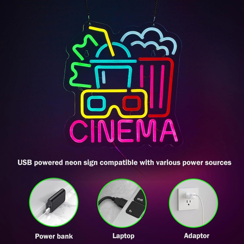 Sinema Neon Tabelası, Film Saa - Home Cinema Wall Lights incelemesi ve fiyatı