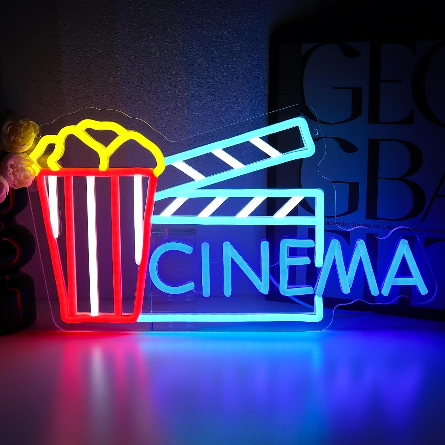 Sinema Neon Tabela Sanatı Duva - Home Cinema Wall Lights incelemesi ve fiyatı