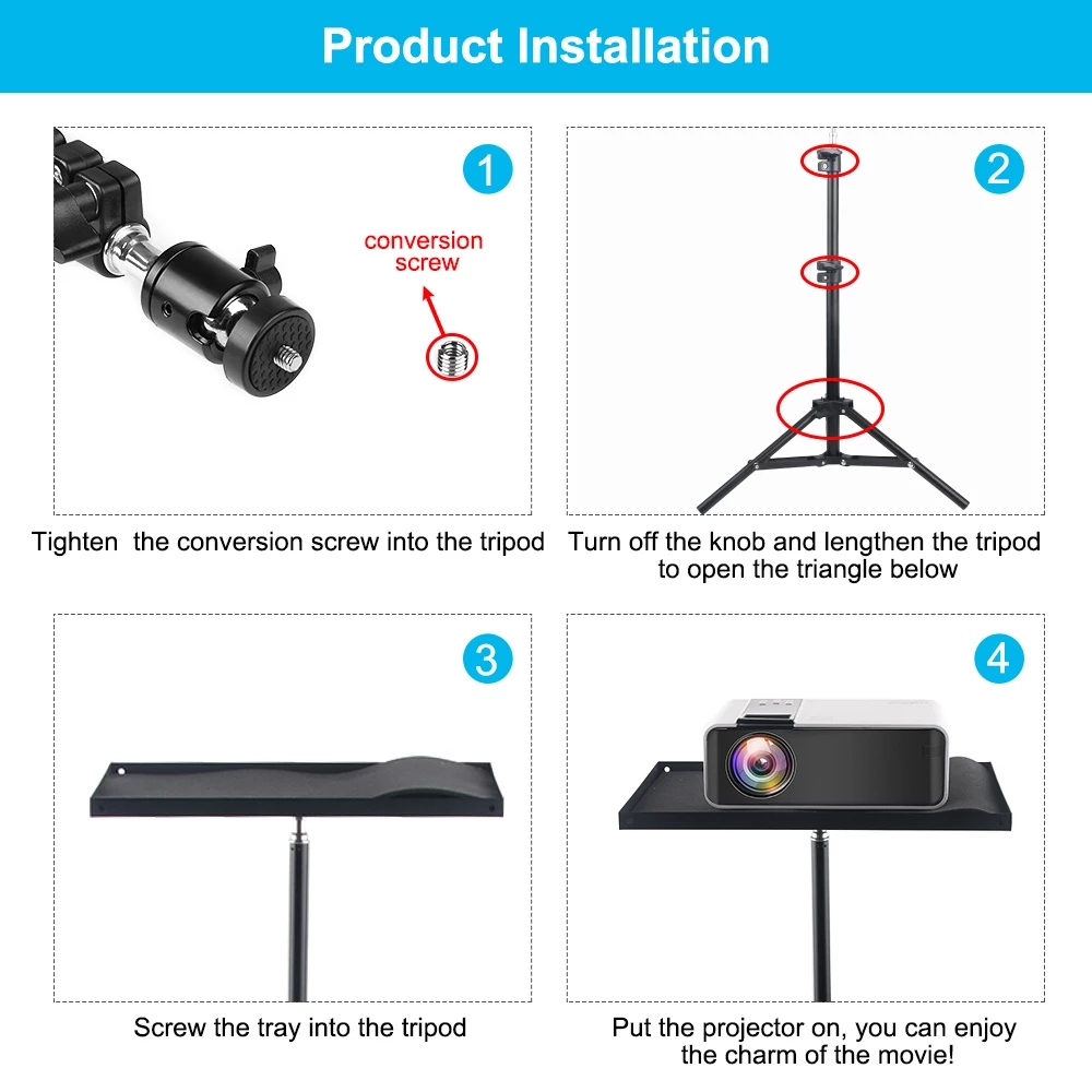 110 cm 160 cm Ayarlanabilir Ev - Projector Tripod Stand incelemesi ve fiyatı