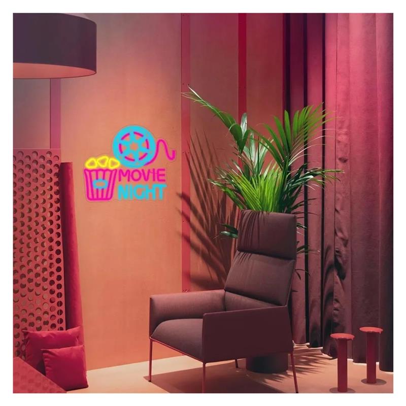 Film Gecesi Neon Tabela Patlam - Home Cinema Wall Lights incelemesi ve fiyatı